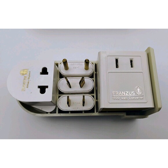VTG Franzus Travel-Lite MK-1600 1600W Converter Adapter Set NIB Polarized World - Picture 8 of 8